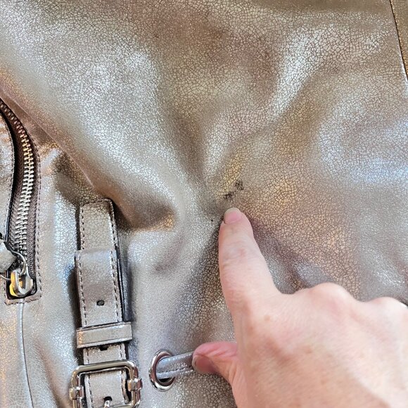 Coach Madison Marielle Drawstring‎ Shoulder Bag - Metallic Leather - Picture 13 of 14